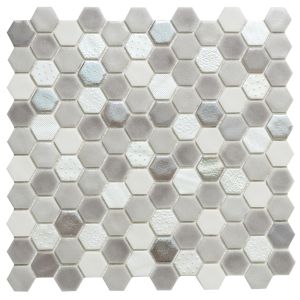 Eterna Dove Recycled Glass Textured Mosaic