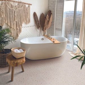 Eterna Penny Lineas Beige Recycled Glass Matte Mosaic
