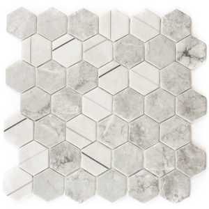 Lineas Gris Recycled Glass Matte Mosaic 2